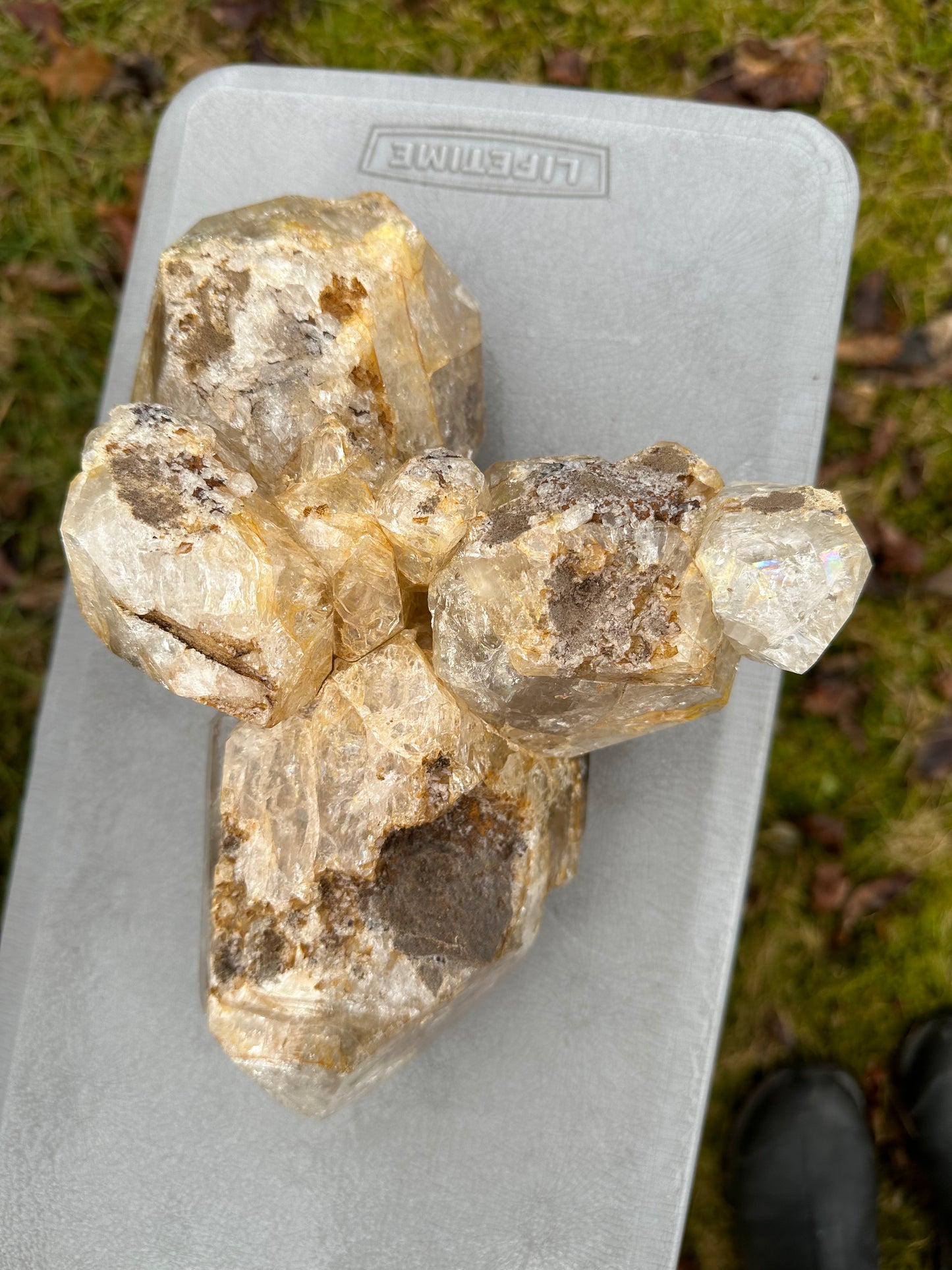 Golden Healer Herkimer Diamond "Goonie" Cluster Approx. 6.3 lbs