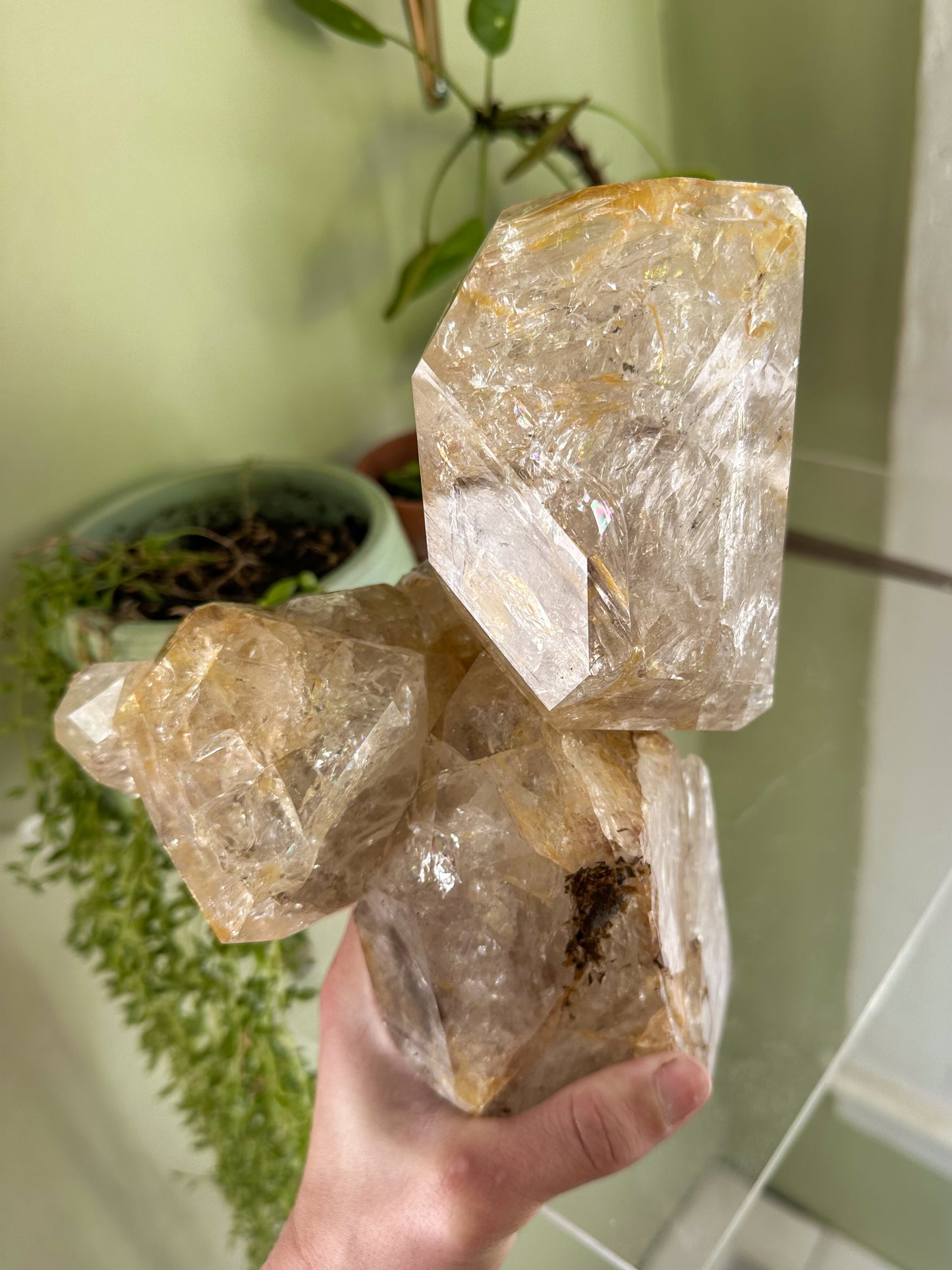 Golden Healer Herkimer Diamond "Goonie" Cluster Approx. 6.3 lbs