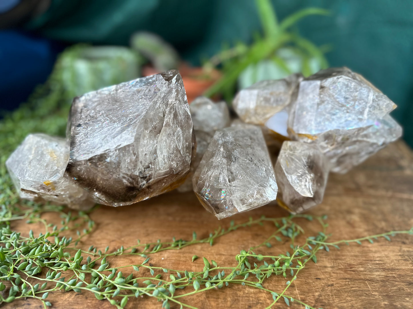 GIGANTIC Reconstructed Herkimer Diamond "Goonie" Phosphorescence Crystal Cluster Approx. 14 lbs