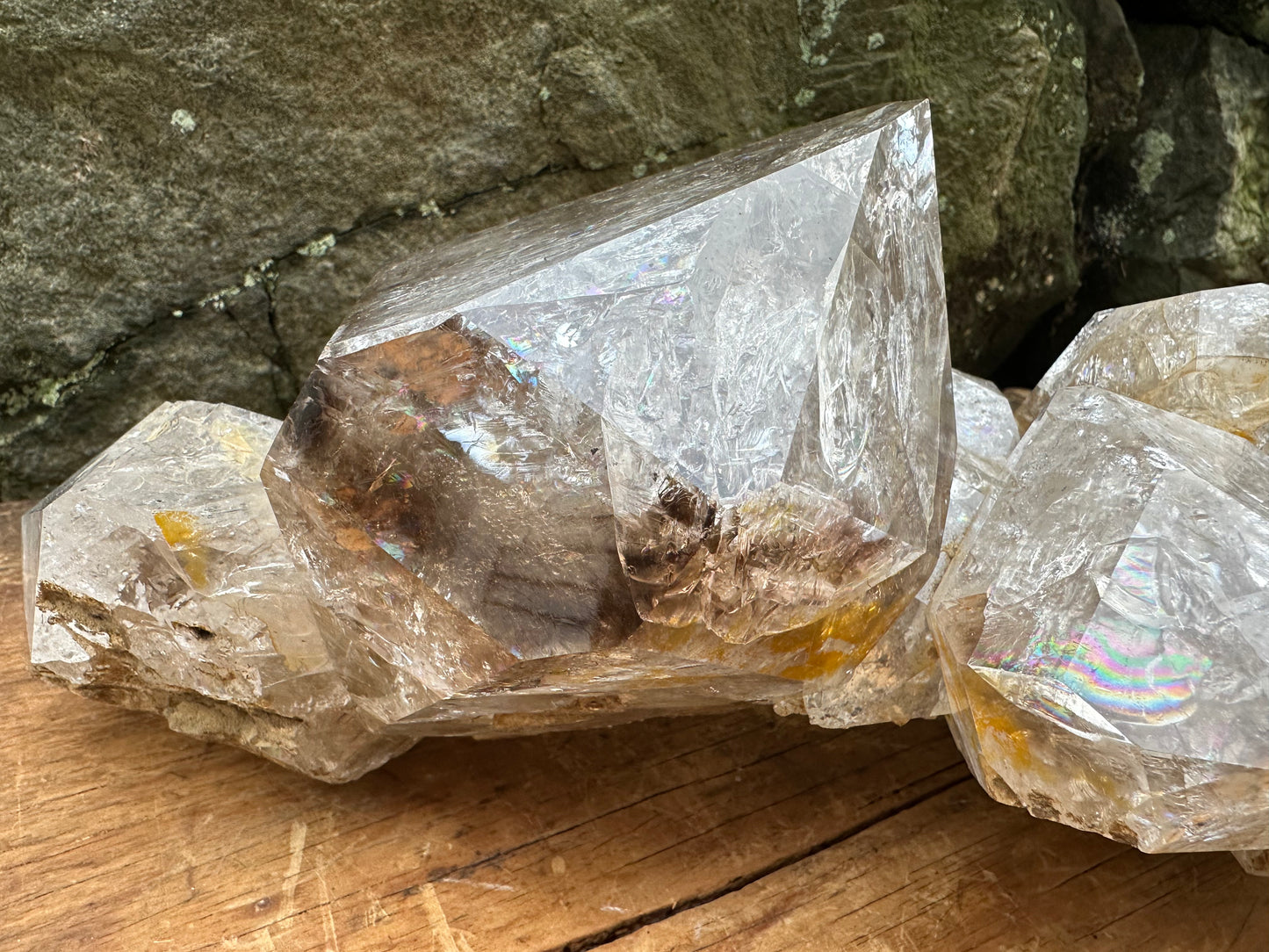 GIGANTIC Reconstructed Herkimer Diamond "Goonie" Phosphorescence Crystal Cluster Approx. 14 lbs