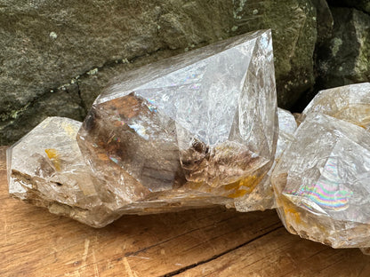 GIGANTIC Reconstructed Herkimer Diamond "Goonie" Phosphorescence Crystal Cluster Approx. 14 lbs