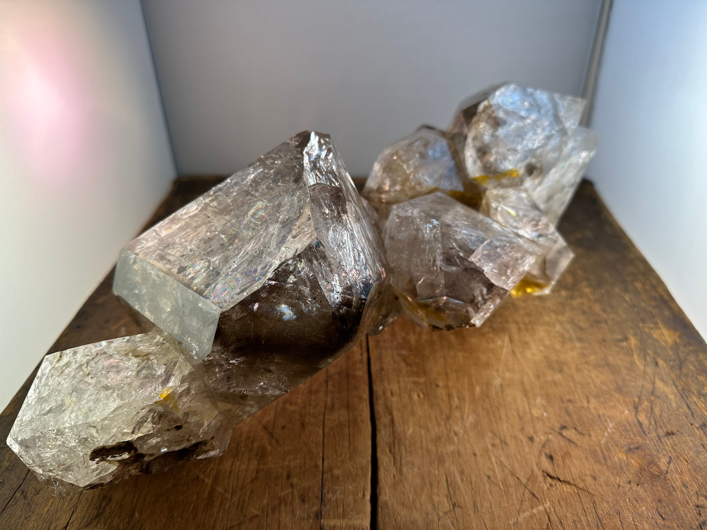 GIGANTIC Reconstructed Herkimer Diamond "Goonie" Phosphorescence Crystal Cluster Approx. 14 lbs