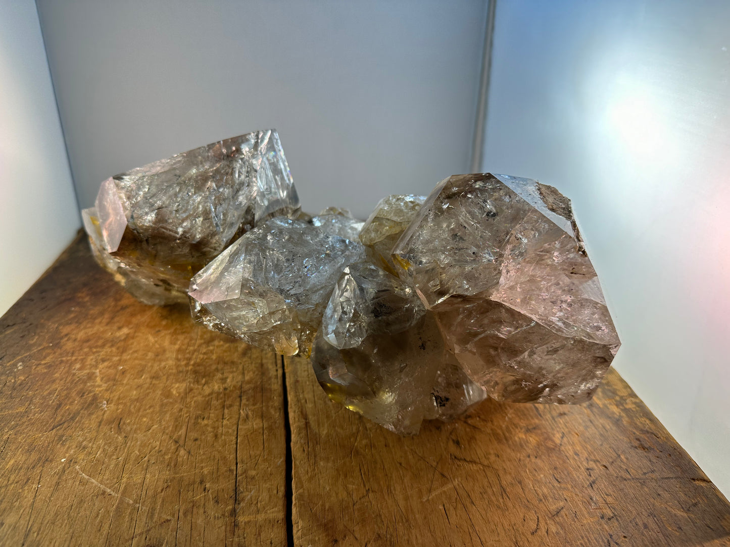GIGANTIC Reconstructed Herkimer Diamond "Goonie" Phosphorescence Crystal Cluster Approx. 14 lbs