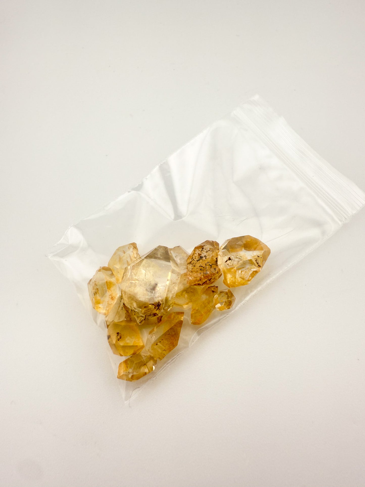 Lot of 14 "Golden Healer" Water Clear Crystals Approx. 15g