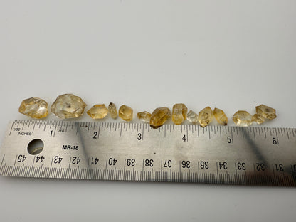 Lot of 14 "Golden Healer" Water Clear Crystals Approx. 15g