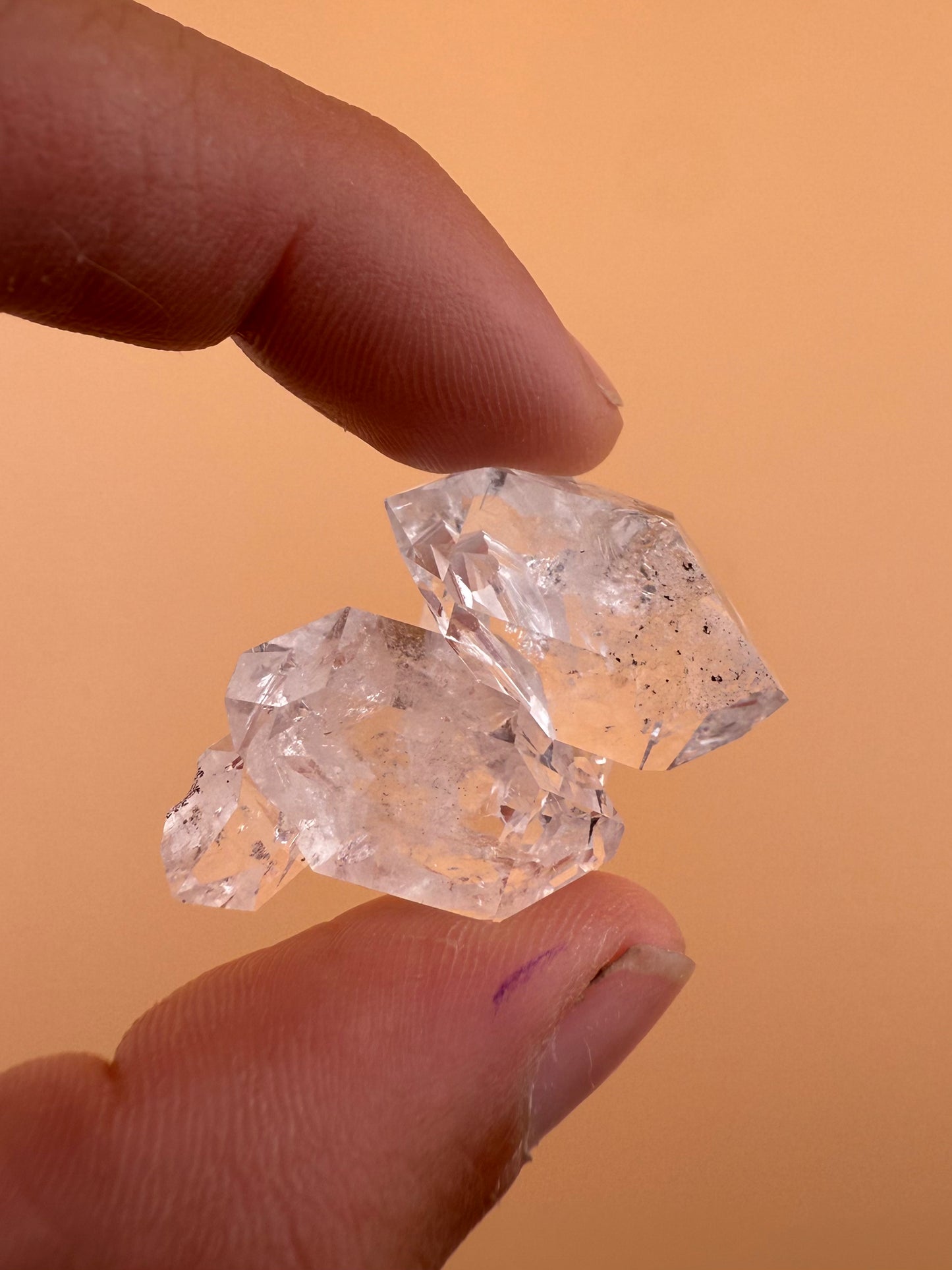 Rejoined Herkimer Diamond Crystal Cluster Approx. 10g