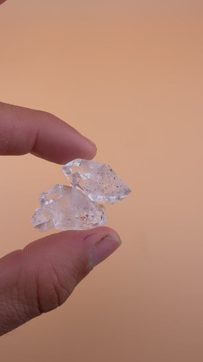 Rejoined Herkimer Diamond Crystal Cluster Approx. 10g