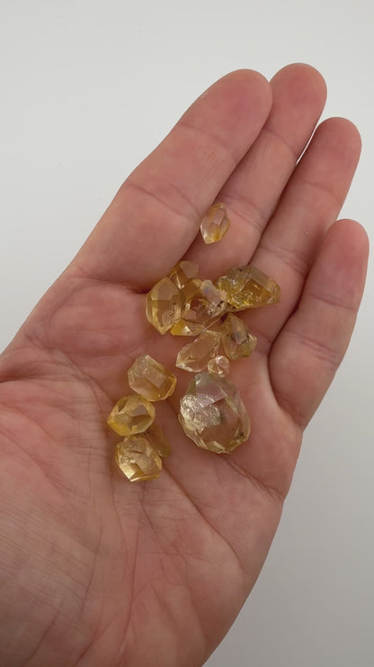 Lot of 14 "Golden Healer" Water Clear Crystals Approx. 15g