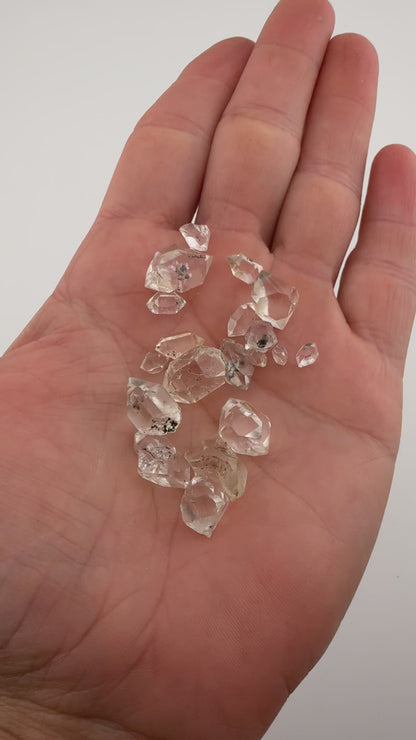 Lot of Water Clear Crystals in Container Approx. 11g